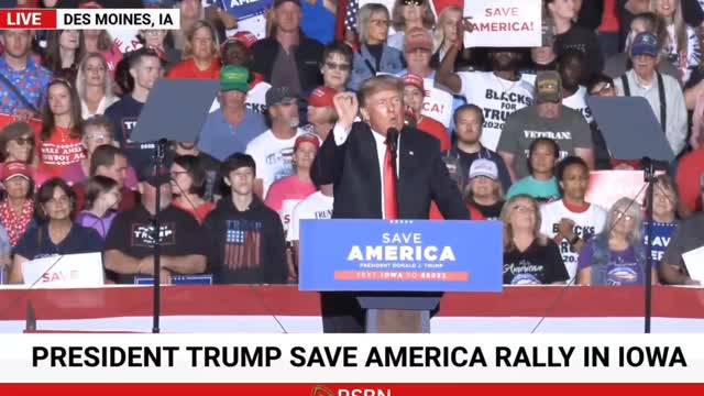 Trump Vows to Defeat the Cabal at the Iowa Rally 10-9-21