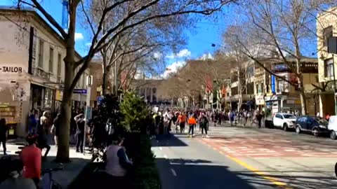 Melbourne, Australia: Lockdown Protests/Freedom Rally August 21, 2021