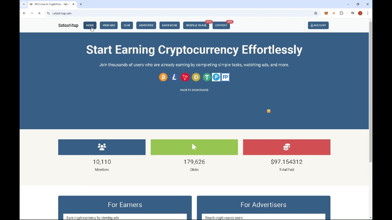 Start Earning Cryptocurrency Effortlessly | Satoshitap 🚀