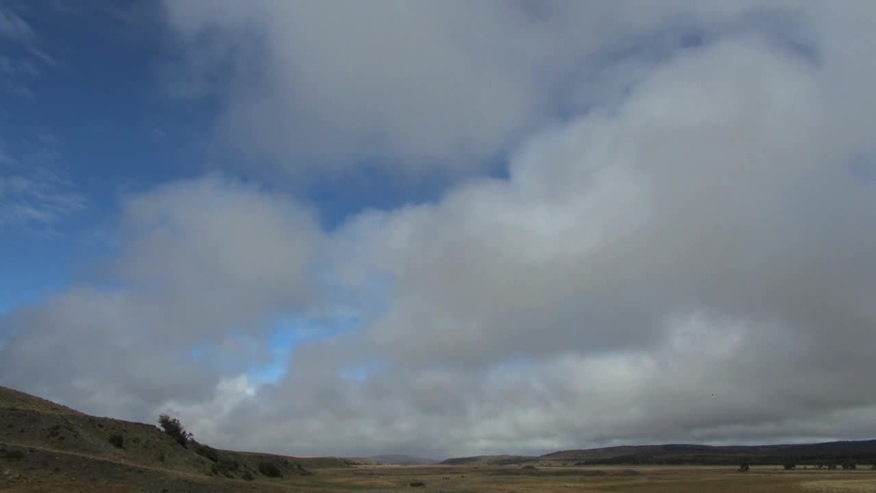 Patagonia foggy clouds time lapse