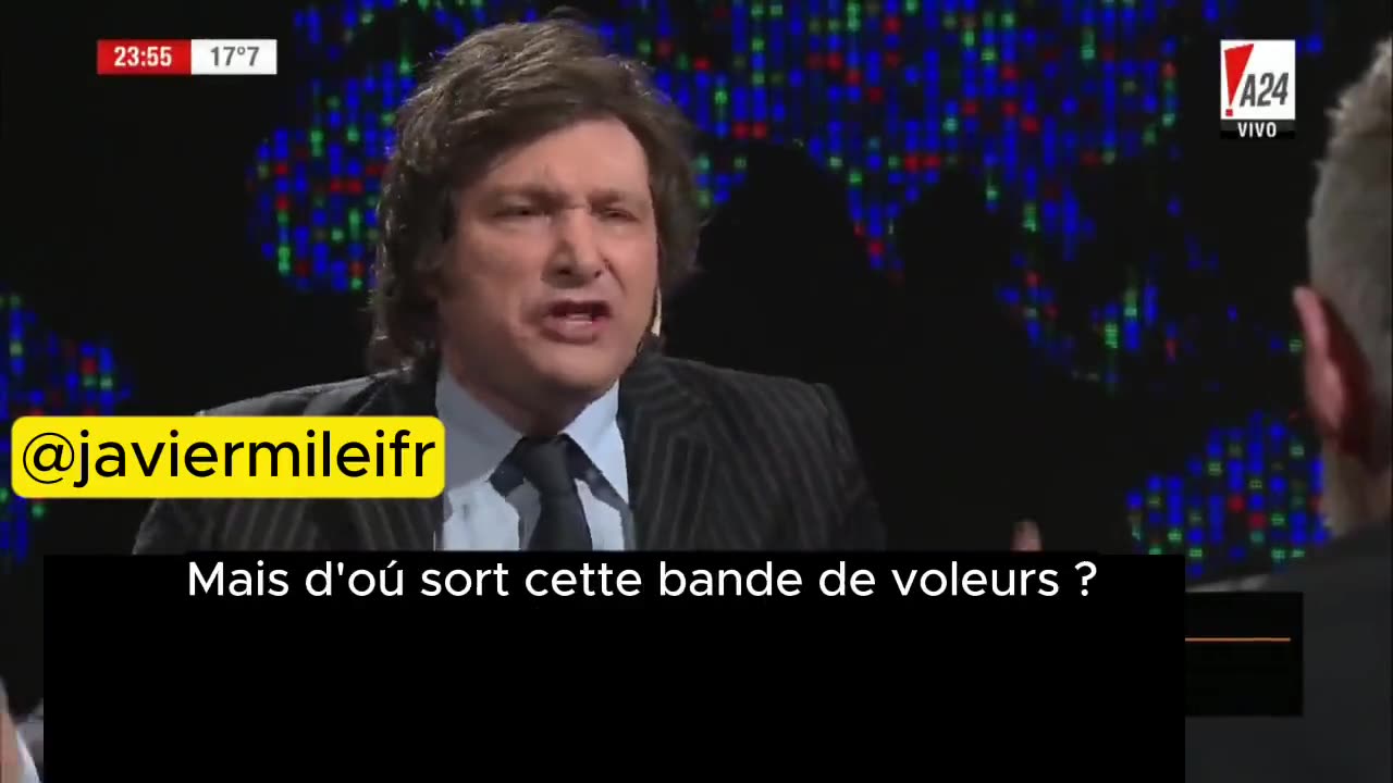 ▶ EXTRAIT-RQ + LIENS parus (26 nov 23 ) : JAVIER MILEI - Déchaîné contre la gauche radicale