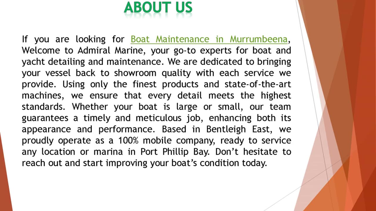 If you are looking for Boat Maintenance in Murrumbeena