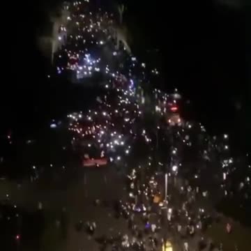 Views from above shows an enormous turn out from Hamburg Germany