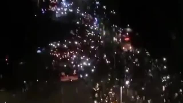 Views from above shows an enormous turn out from Hamburg Germany