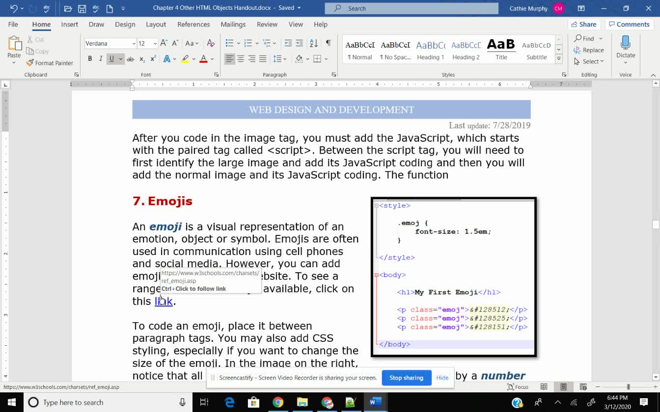 IWD Chapter 5 HTML Emojis