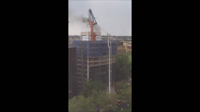 Crane Fire In Melbourne