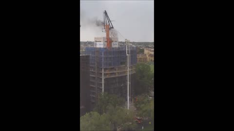 Crane Fire In Melbourne