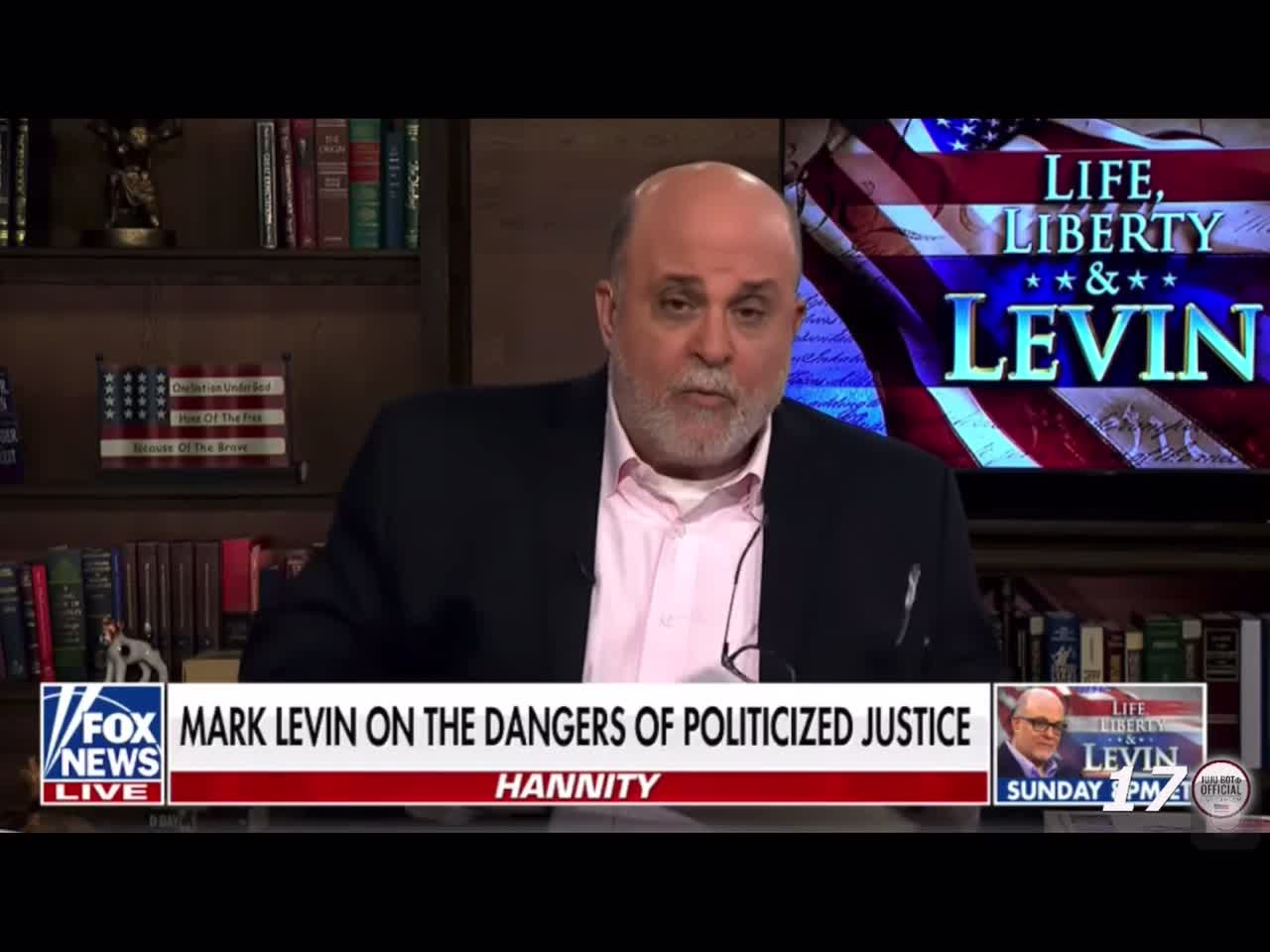 The great one Mark Levin: Discussing the dangers of a politicized justice department.