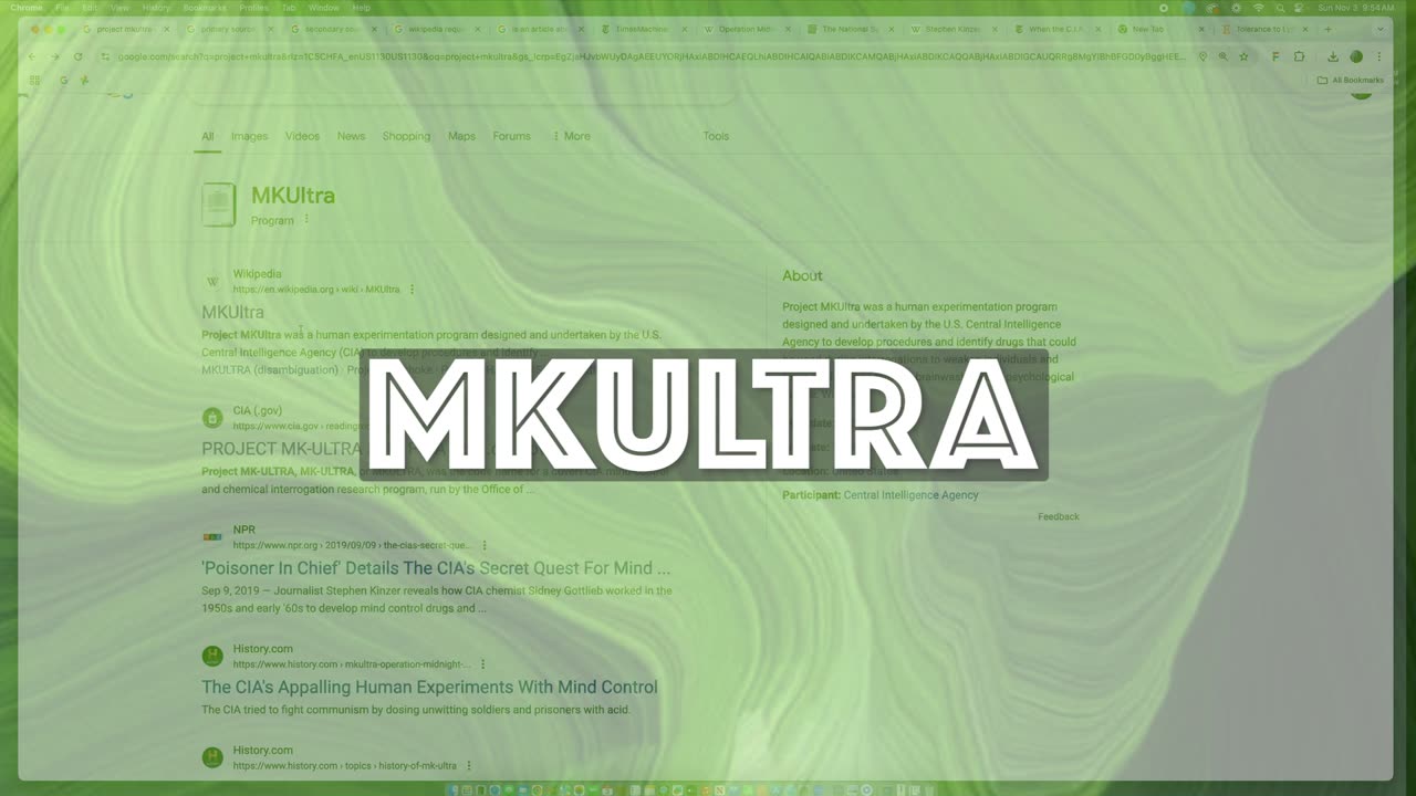 11 years part 11: MKULTRA part 2: definitions