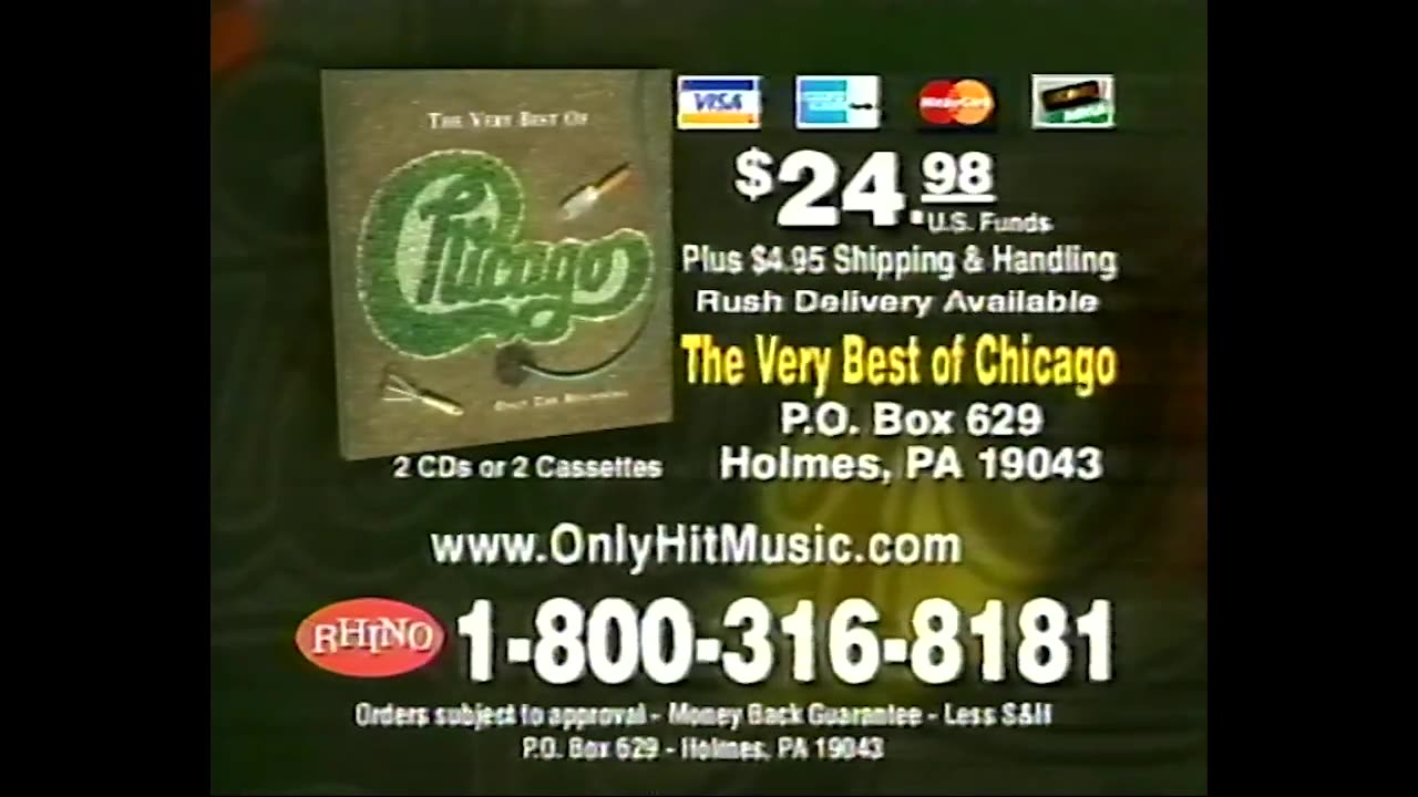 February 17, 2003 - Mail Order Ad for 'The Very Best of Chicago' CD