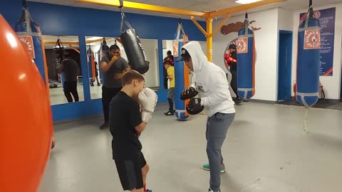 Boxing pad work