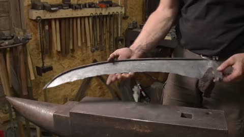 Forging a scythe