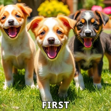 Puppies Discover Sprinklers
