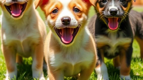 Puppies Discover Sprinklers