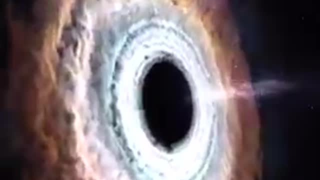 Black Hole eating sun
