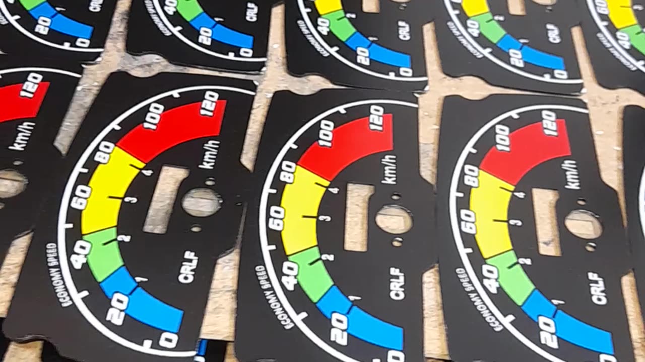 Speedometer dial screen printing