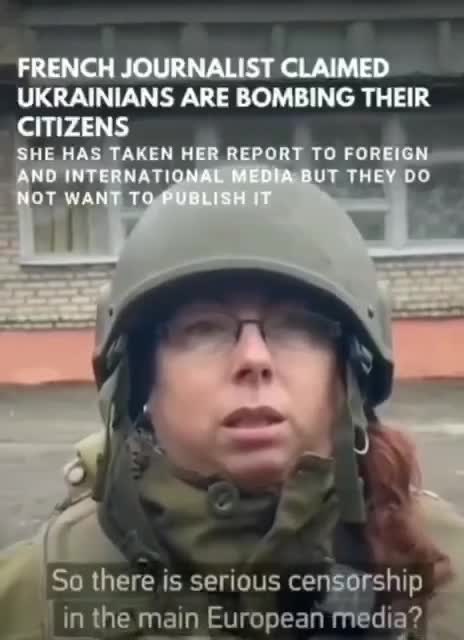 French reporter says ukraine forces bombing there own.