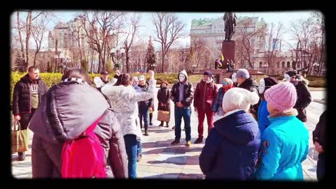 Акция в Киеве Против Зомби БиоРоботов и Против Глобализации