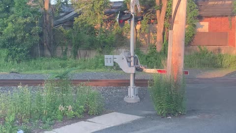 Train at Grade crossing at Littlefalls