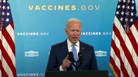 President Biden mixes up vaccine website while addressing the nation.