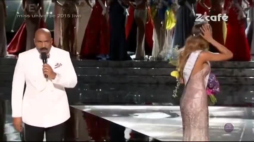 STEVE HARVEY'S FREEMASONIC, HUMILIATION RITUAL AT (SECRETLY ALL-TRANS) MISS UNIVERSE 2015