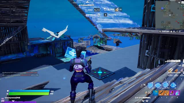 Playing Creative in Fortnite. Random Server with kids that talk too much, and Scary Robots