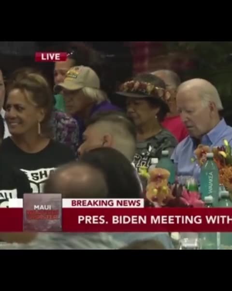 Biden Falls Asleep During Meeting With Maui Fire Victims