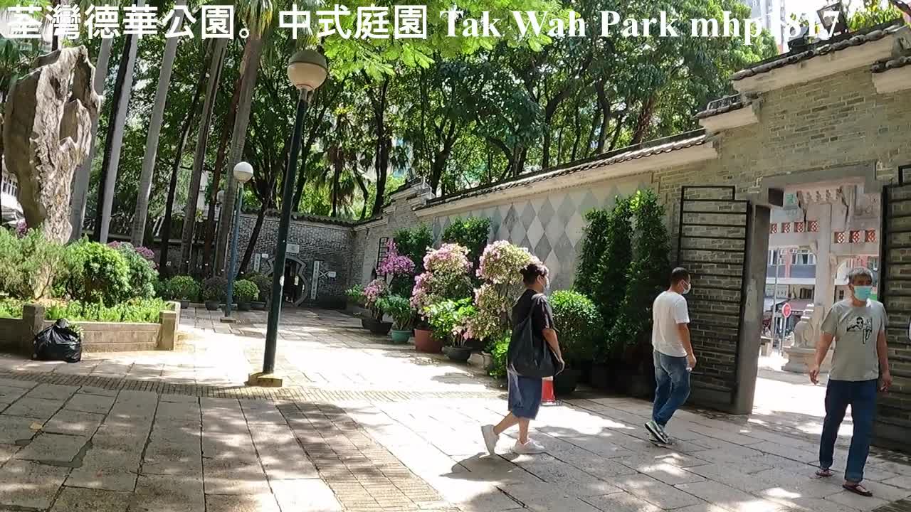 荃灣德華公園。中式庭園 Tak Wah Park, mhp1817, Oct 2021 #中式園林公園 #海壩村舊址 #義璋陳公祠