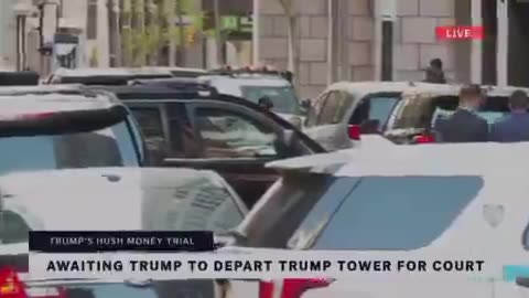 President Trump gives a wave this morning leaving Trump Tower