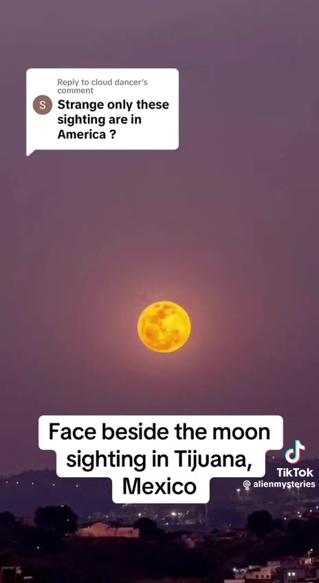 Look at the face behind the Moon