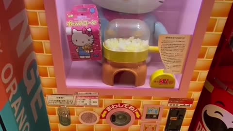 Japan hello kitty crain game make hot popcorn in different flavors play and enjoy amazing