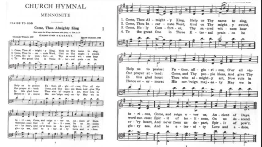 Church Hymnal #1 Come Thou Almighty King (Acapella)