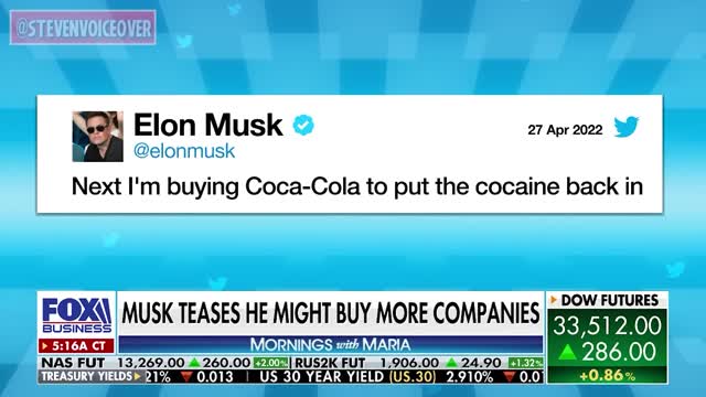 Footage Of Elon Musk Putting The Coke Back In Coke