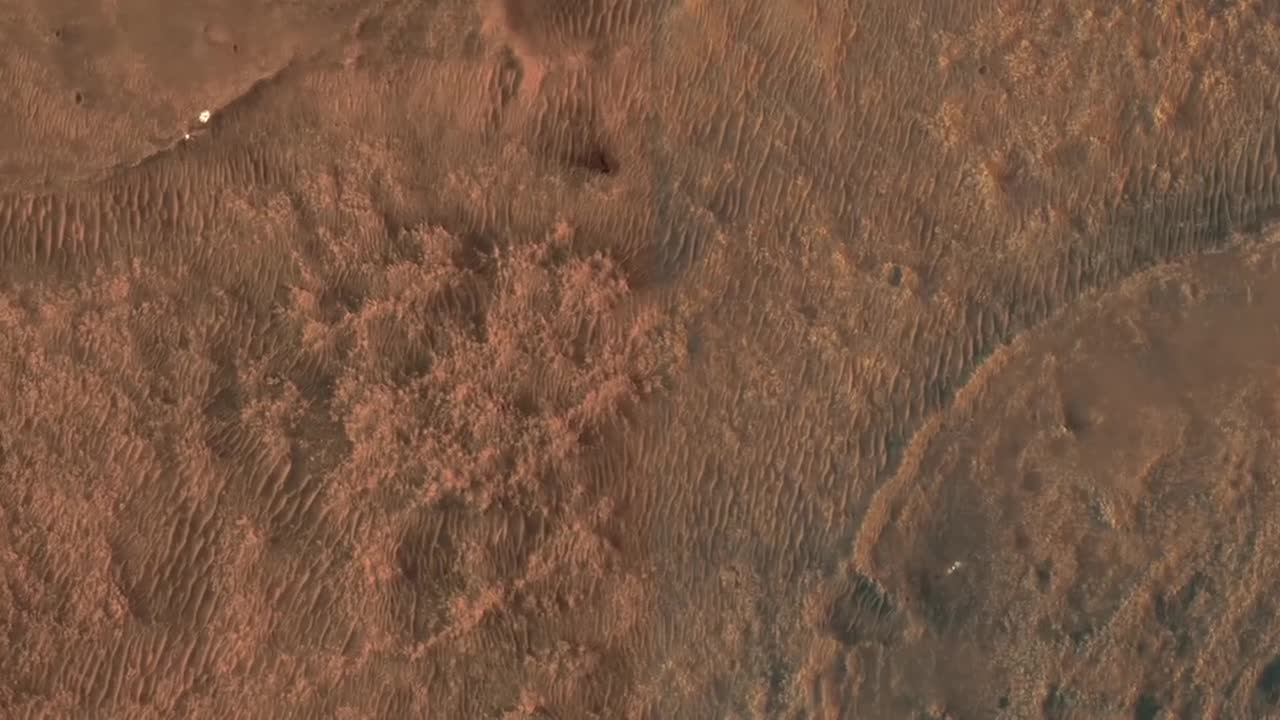 Mars rover spots spacecraft wreckage.