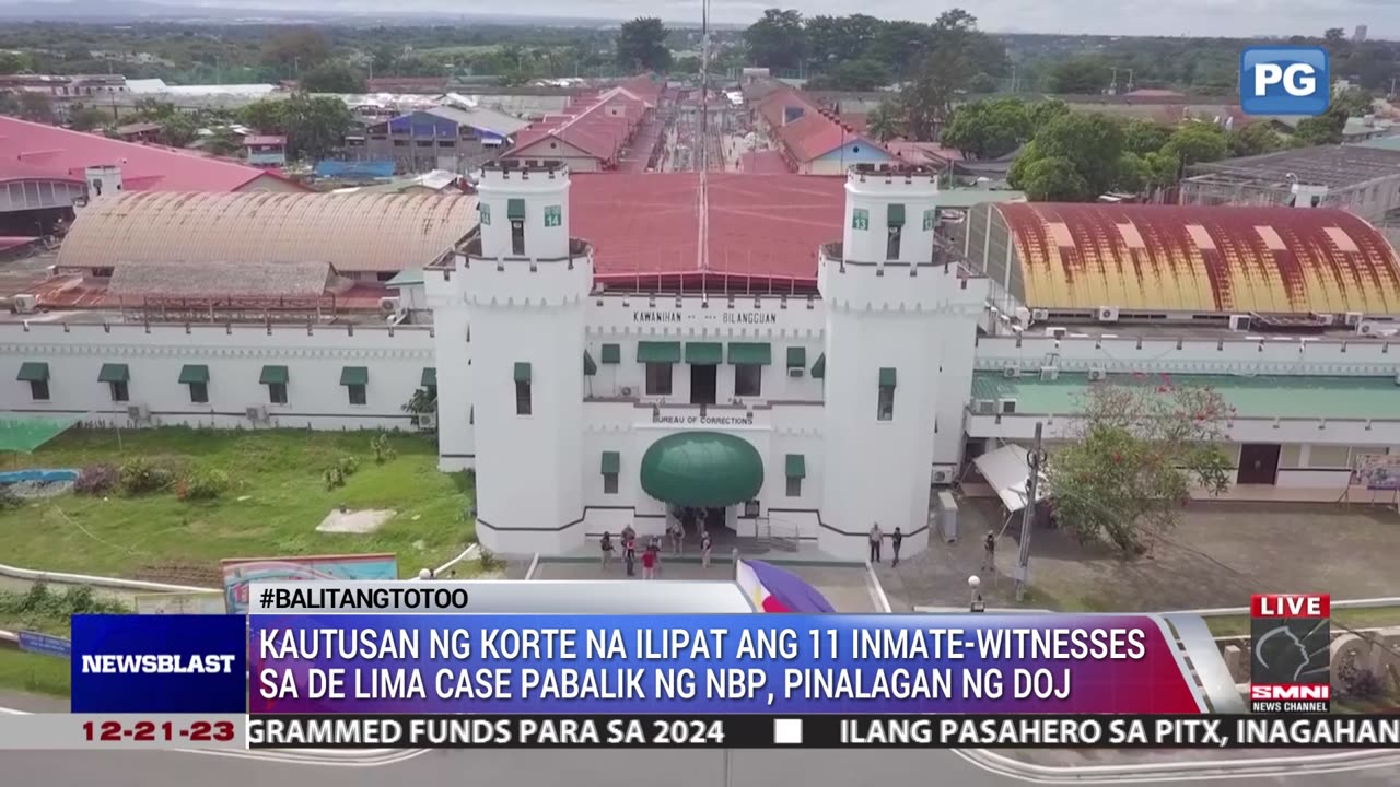 Kautusan ng korte na ilipat ang 11 inmate-witnesses sa de Lima case pabalik ng NBP, pinalagan ng DOJ