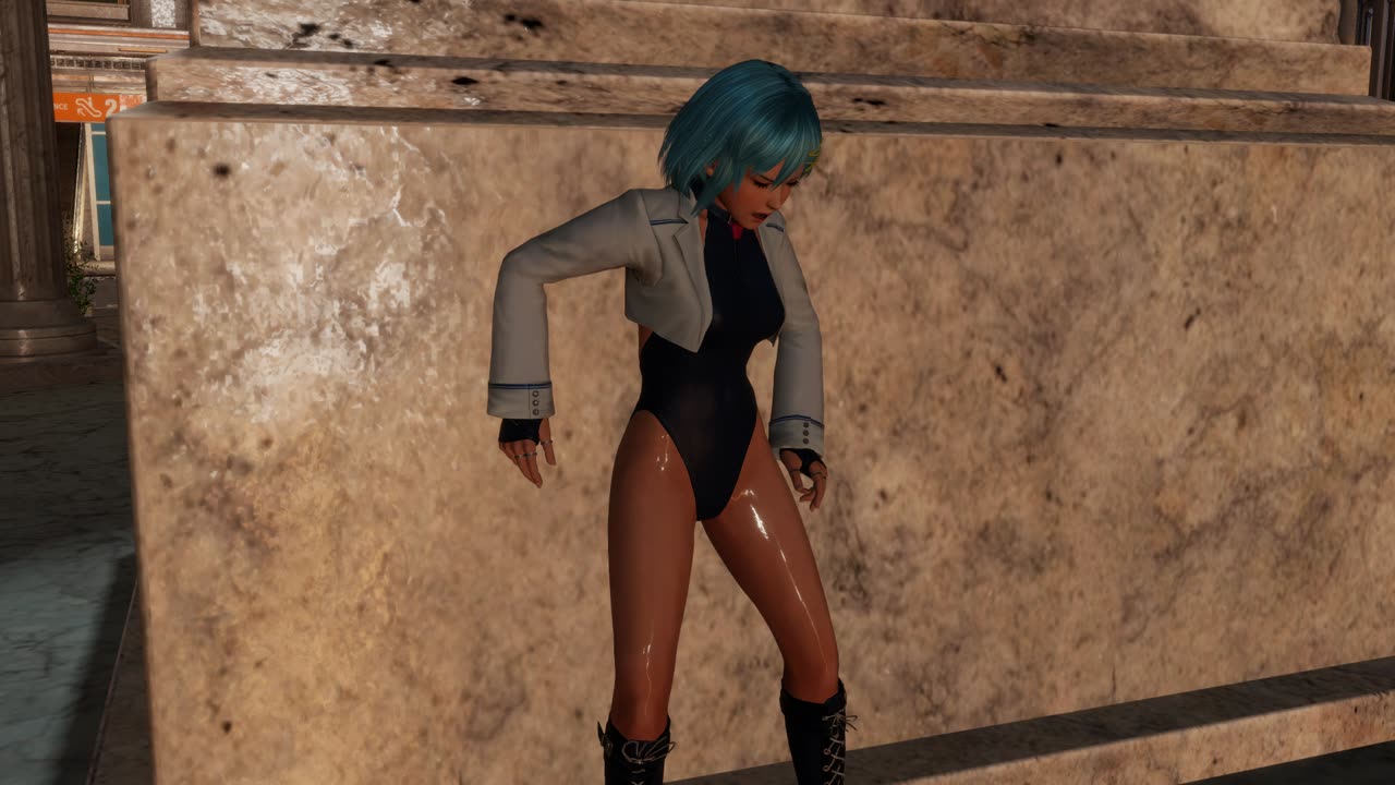 DOA6 Ryona - Nico (Blue Leotard + skirtless, JP VO) FPV/POV