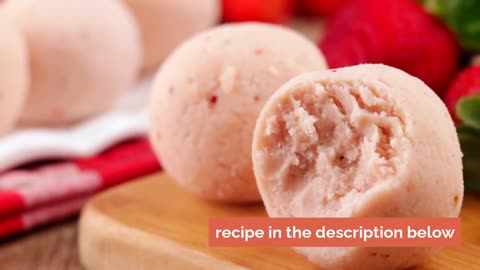 Keto Strawberry Cheesecake Fat Bombs 🍓🍓🍓