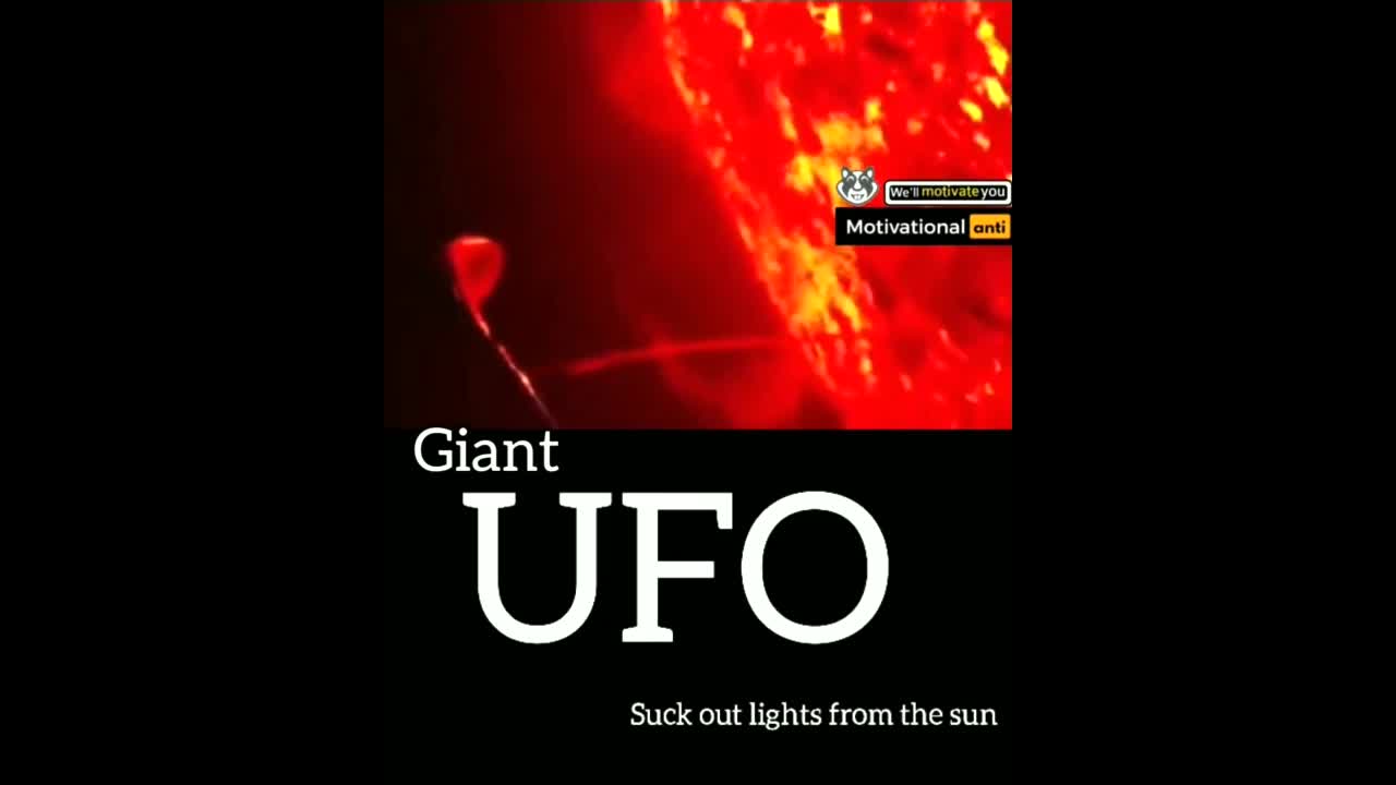 Giant UFO Sucking Lights From The Sun!!