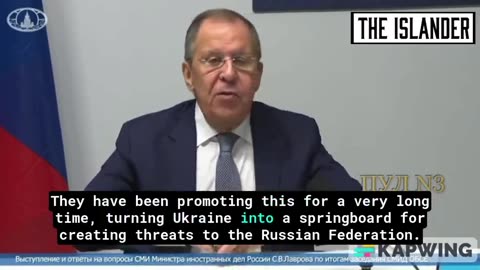 Sergey Lavrov reaffirms that the United States, using the Neo-Nazi Ukrainian fail state, started thi