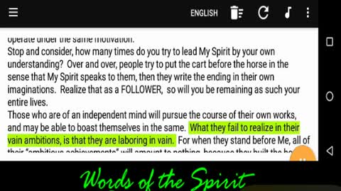 Words of the Spirit. Sept 14 2022