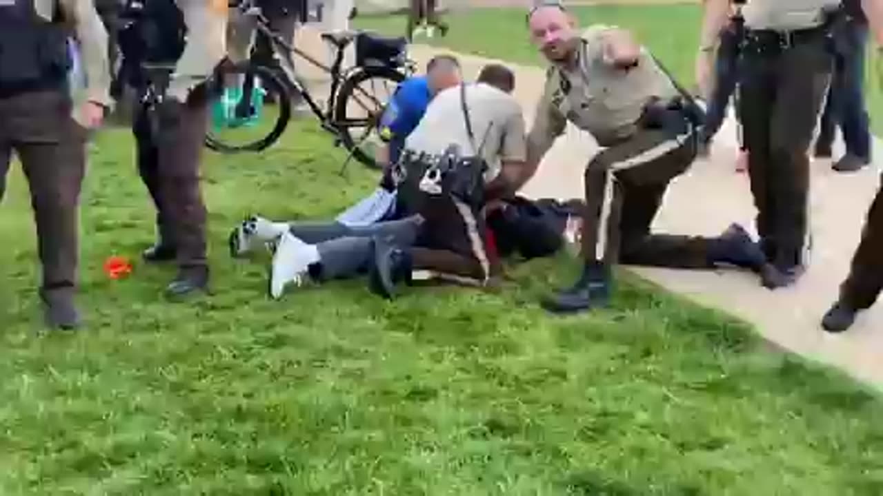 Presidential Candidate Jill Stein being Attacked by a mob of Police