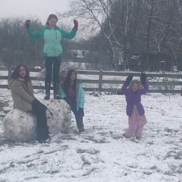 Giant snowball and silly dance