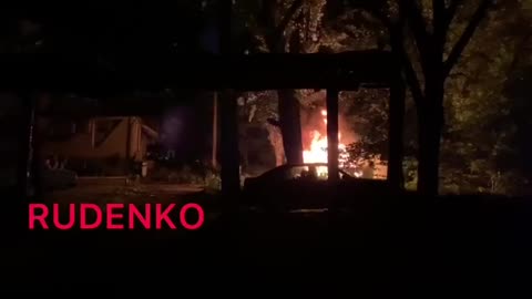 Man Shows the Aftermath of Ukrainian Grad Strike on the Center of Donetsk.