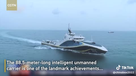 CHINA builds world's first Autonomous seaborne drone carrier World news #DRONECARRIER #CHINA