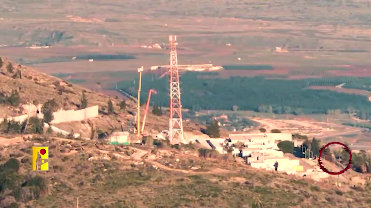 Hezbollah resistance forces targeting the Israeli army's "Ramim" barracks