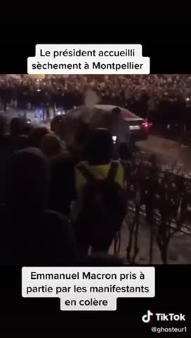 French President Macron Arrives in Montpellier