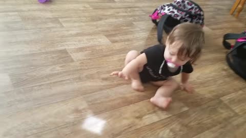 Funny Baby doing silly things will remind you of your childhood