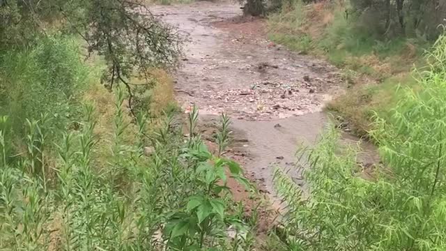 Flash Flood Fills Creek