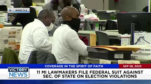 11 LAWMAKERS SUE MI SECT. OF STATE