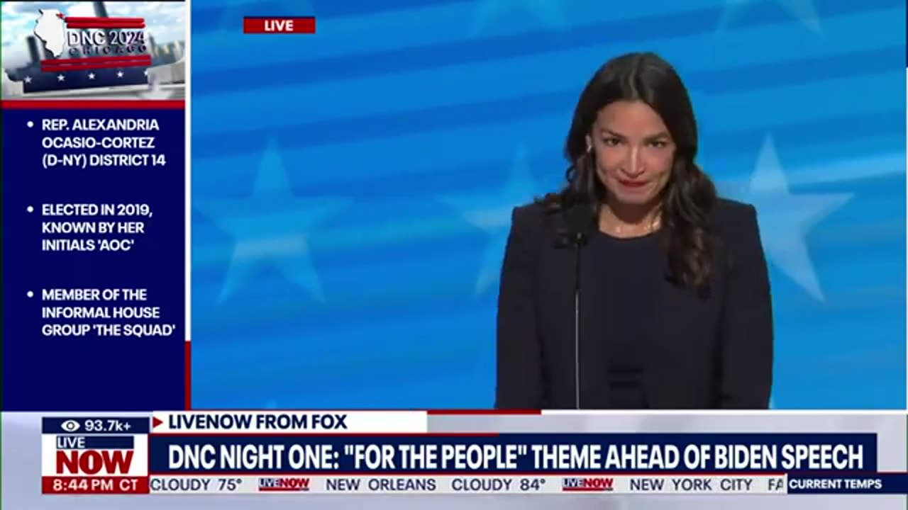 FULL SPEECH: AOC speaks at the DNC in Chicago | LiveNOW from FOX